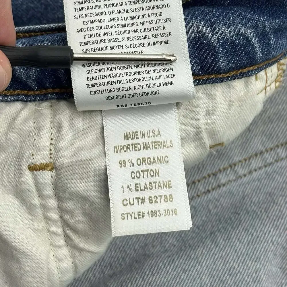 Citizens of Humanity Daphne Crop Size 28 Stovepipe Denim Jeans in Arthouse